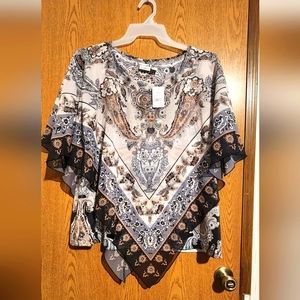 NWT......Cato XL cape style blouse.